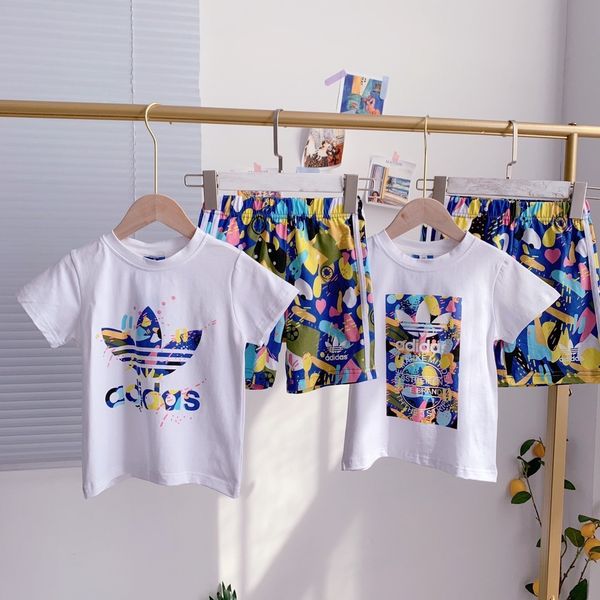 

2020 children sets + bottoms 2pcs fashion casual kids clothes cute handsome and attractive bas9, White