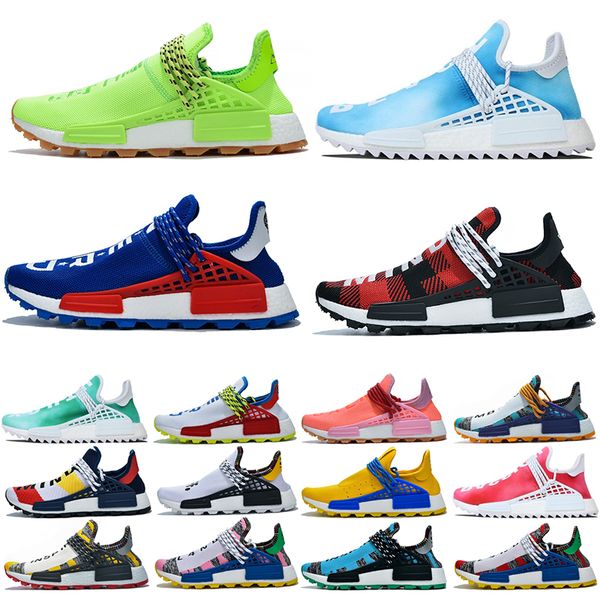 

nmd human race mens running shoes bbc black solar pack pharrell williams nmds designer sneakers nerd aqua volt women sports shoe size 36-47