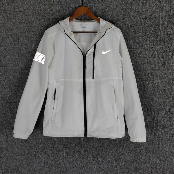 

mens nk new fashion luxury sport coat men brand jackat mens zipper hooded windbreaker sport style 2 colors -4xl casual reflect lighthcl5, White;black