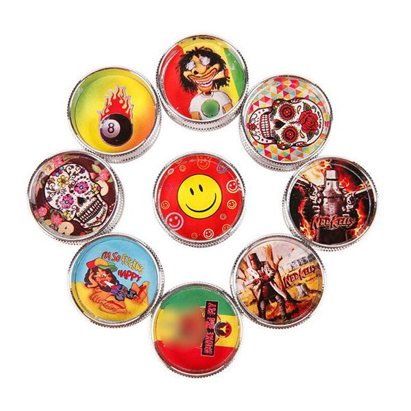 

Tobacco Grinder 2-layer Mini Metal Grinders for Smoking Herb Grinder Diameter 30mm Hard Top Herbal Grinder Mix Designs and Colors 24 pcs lot