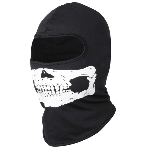 

skull balaclava for skiing motorbike sports costumes cycling caps masks, Black