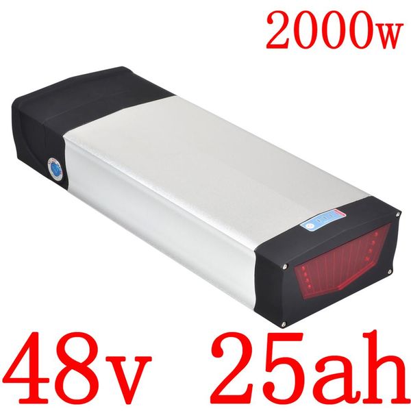 48V 25AH Ebike Lithium-Akku 18AH 20AH 24AH Elektrofahrrad 1000W 1500W 2000W Elektroroller-Akku