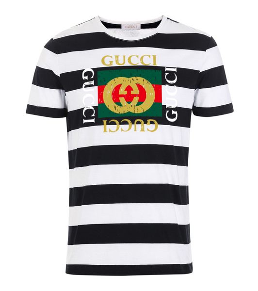 

2019 men 039 wear de igner t hirt white and black triped clothing t hirt provided by european and american men