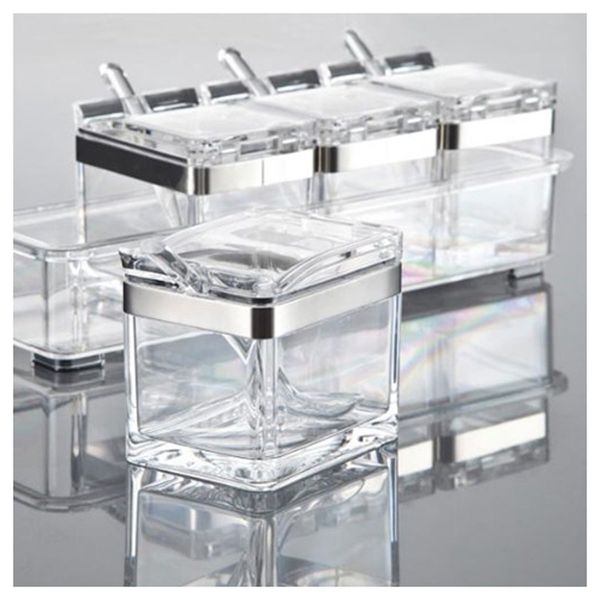 

acrylic seasoning box spice jar set condiment cruet bottle kitchen supplies other kitchen tools