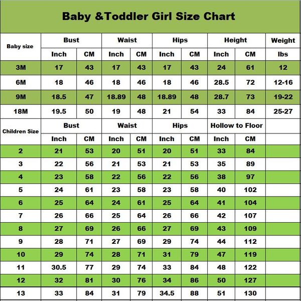 Glitzy Girlz Boutique Size Chart