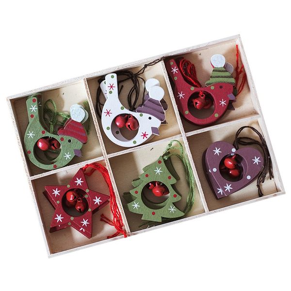 

wood christmas pendants hanging drop ornaments for holiday home bar shop decor diy craft