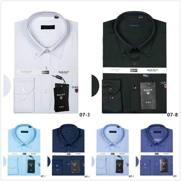 

gant мужская вышивка рубашки 19fw мужские рубашки дизайнера роскошь новый сплошной цвет теплый gant поло рубашки розовый классический высоко, White;black