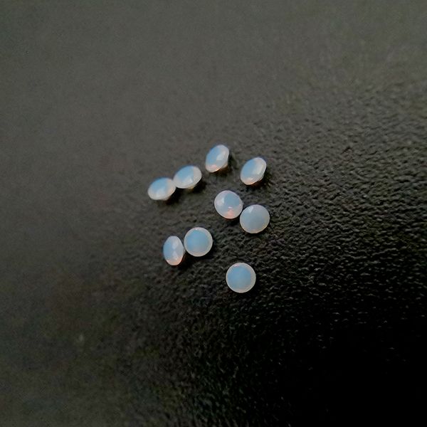 

248 good quality high temperature resistance nano gems facet round 2.25-3.0mm super light opal sky greenish blue synthetic stone 1000pcs/lot, Black