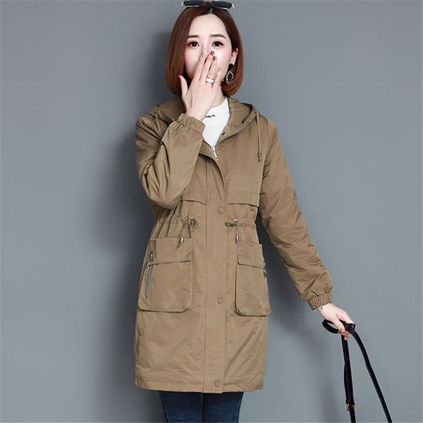 

2019 autumn new women's jacket long section korean large size parkers solid color loose down cotton jacket ladies coats yh531, Black