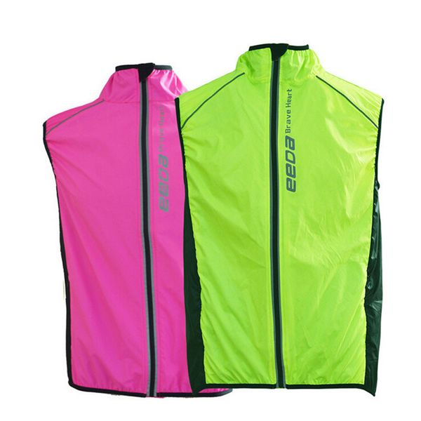 

windproof cycling sportswear men jerseys women cycle clothing windcoat breathable bike jacket bicycle sleeveless cycling vest, Black