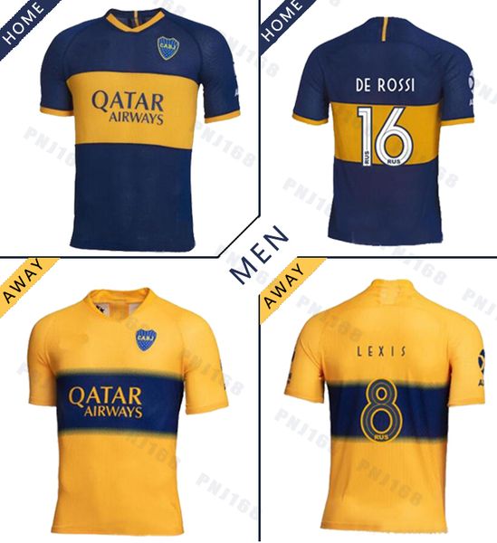 

2019 2020 boca juniors soccer jersey home away 19 20 boca juniors gago osvaldo carlitos perez de rossi tevez pavon jrs sports football shirt, Black;yellow
