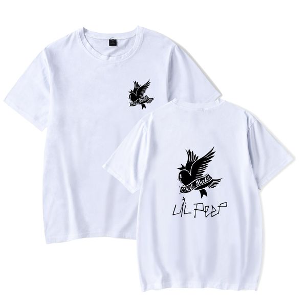 

men's t-shirts lil peep crying bird tshirt for mens clothing summer short sleeved o-neck fashion tees, White;black