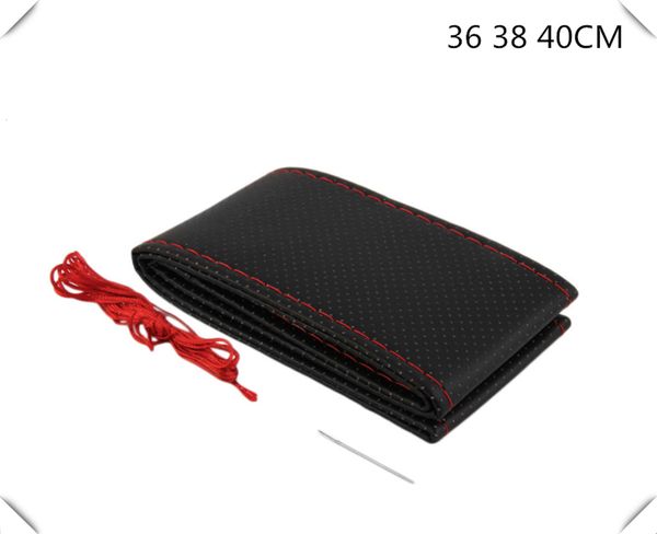 

car steering wheel cover with needle and threaded faux leather case for f015 b-class e53 c63 c43 c-class