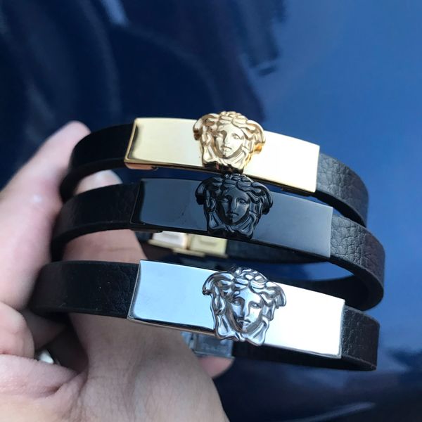 

Новый 3 цвета Европа Панк Ручной Работы Медузы Браслет Браслет Для Мужчин Ювелирн