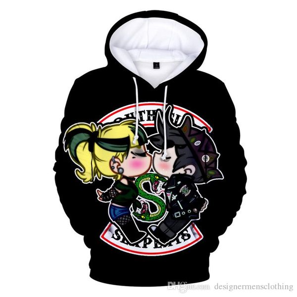 

riverdale designer mens hoodies fashion spring autumn long sleeve crew neck mens sweatshirts, Black