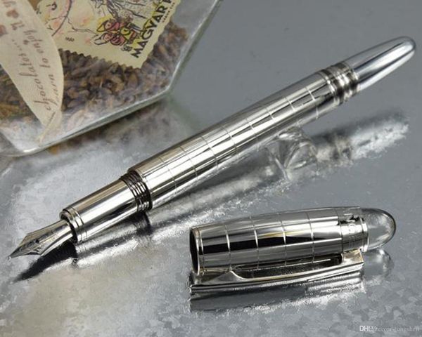 

mb pen luxury silver checks mb fountain pen stationery office supplies ink 14k 4810 nib pens with crystal quality