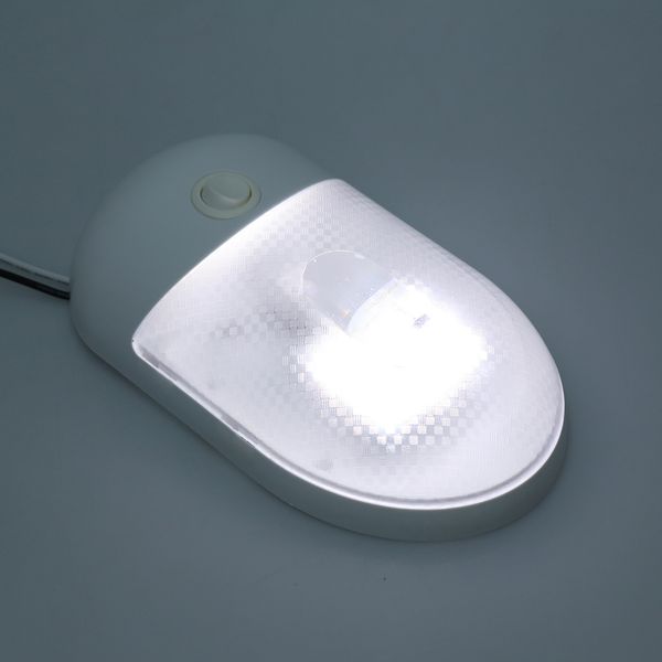 

led single dome light fixture 12v cool white , interior light for rv camper trailer motorhome 5th wheel (cool white 1-pack