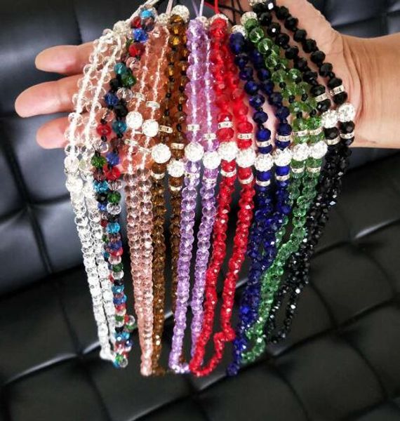 NOVO BOA Neck Lanyard Crystal Pearl Diamante Universal Mobile Phone Strap Hanging Sling portátil corda do telefone móvel para iPhone Samsung Straps