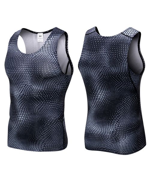 

polyester tank men 3d printed compression quick dry men tank gym sports tank