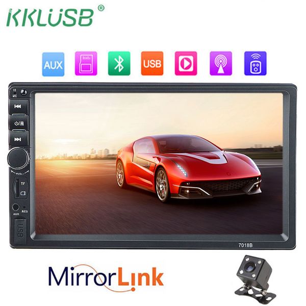 

autoradio 2 din general models 7'' inch lcd touch screen bluetooth car radio player car audio aux support rear view camera 7018b