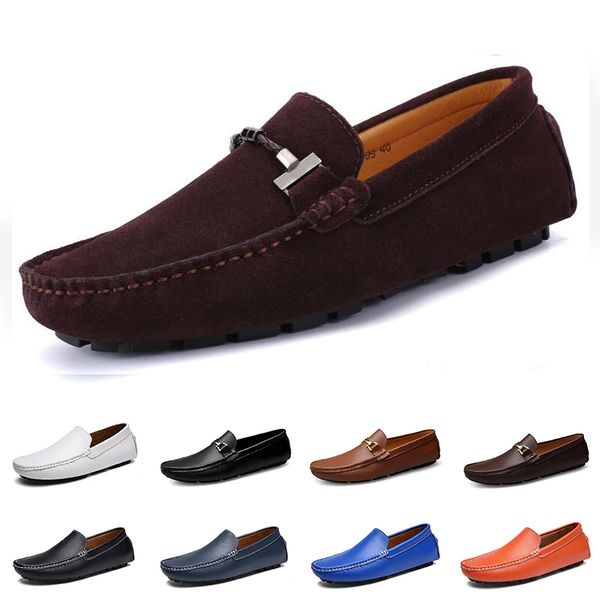 

fast shipping men casual shoes espadrilles triple black white brown wine red mens leather sneakers outdoor jogging walking color #15