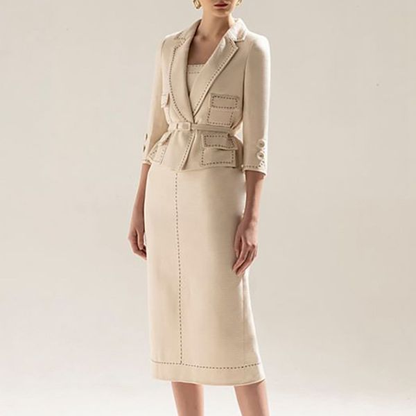 

dress suits for women 2 two piece sets office ladies formal business work wear spring autumn fall winter clothes blazer jacket, White;black