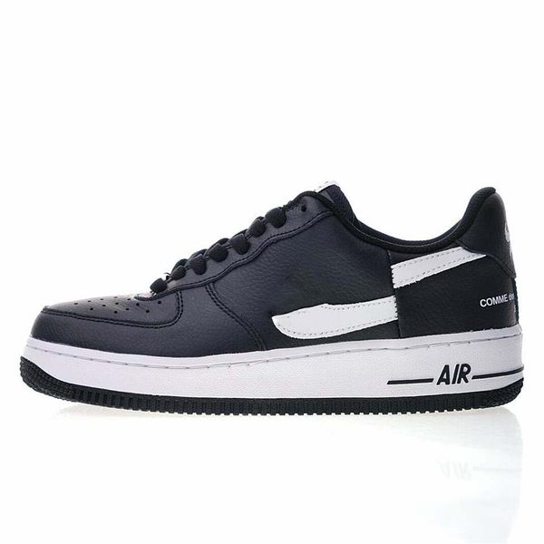 

kawakubo rei cdg luxury designers brand suprÃ¨me x commÃ¨ des garÃ§ons play force x nÃ­ke air forcÃ¨ 1 sup af1 sneakers sports running shoes 1126, Black