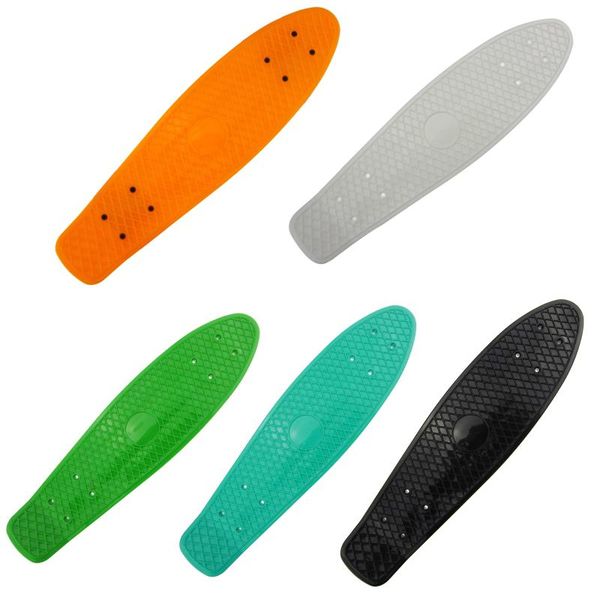 

skateboarding -22.5x 6 inch skateboard plastic fish banana skating board decks for outdoor sport non-slip deck