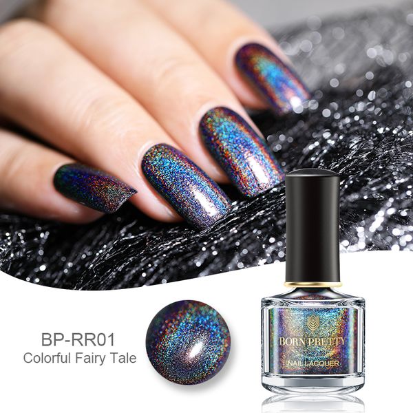 

born pretty 6ml deluxe holographic nail polish shinny laser glitter lacuquer soak off manicure nail art varnish vernis primer