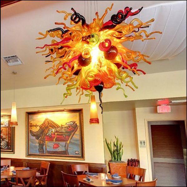 

chihuly style hand blown murano glass ceiling lights designer spanish multicolor lamps chinese led murano glass chandelier lamp