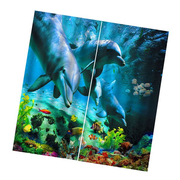 

2 panel waterproof 3d curtain drapes for living room bedroom window style_e
