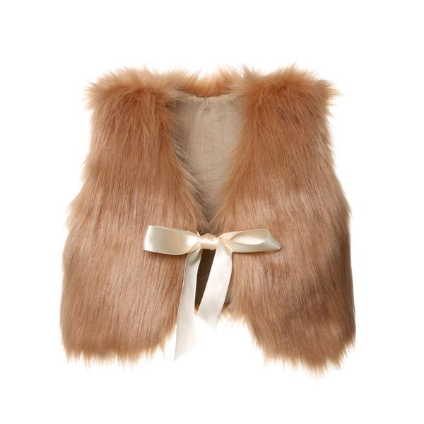 

winter warm kids girls faux fur vest baby waistcoat girl xmas coat outwear jacket knit outerwear baby girl winter clothes, Blue