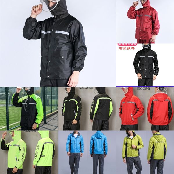 

h96yi raincoat suit men's and women's waterproof vehicle cloak electric vehicle poncho whole body electric car conjoined split thi, Red;brown