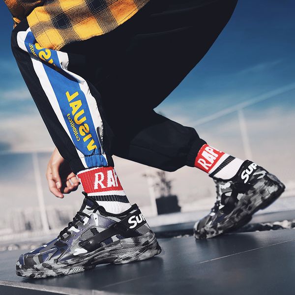 

season 2020 big size camouflage daddy shoes sports casual shoes
