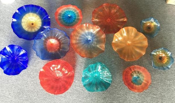 

latest multi color murano glass flower wall art hanging plates wall art for home and l decoration