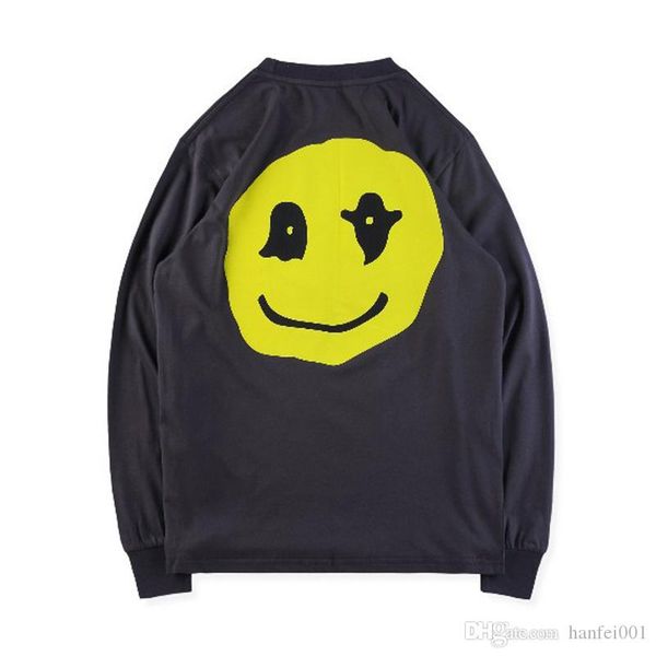 

kids see ghosts long sleeve pullover tee skateboard street hip hop casual sweater couple fashion sweatshirt t-shirt hfymwy231, Black