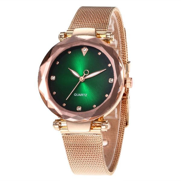 

alloy mesh belt women's watch popular diamond fashion watch quartz watch, Slivery;brown