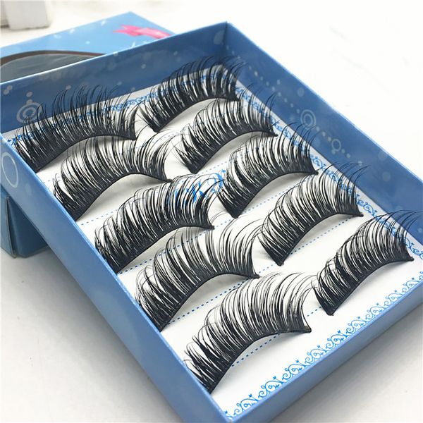 

1 box luxury 3d 5pairs makeup handmade eyelashes false natural party extension exquisite maquiagem lashes long strip party c524