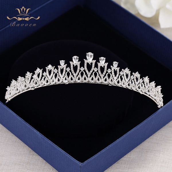 

ювелирные bavoen мода невесты европейский серебро tiara hairbands evening циркон кристалл аксессуары для волос свадебные прически высокого к, White;golden