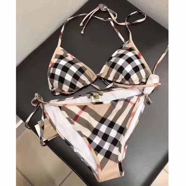 

Women bikini et fa hion two piece bathing uit ummer beach bikini et letter printed wimwear