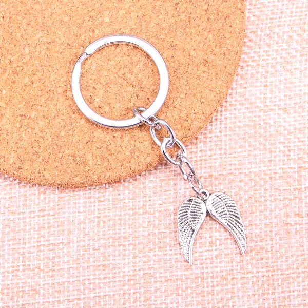 New Keychain 21*19mm Angel Wings Pingentes Diy Men Car Chain Chain Ringel Titular Tecloring Saltenir Jewelry Gift