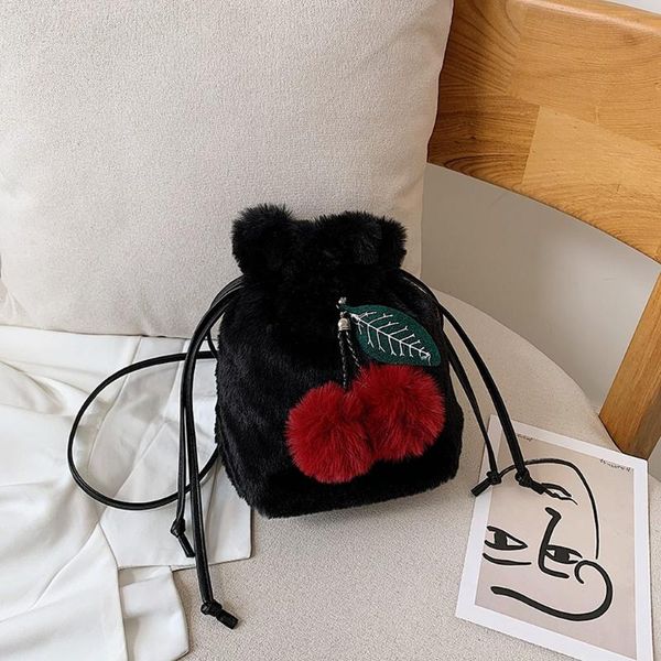 

мини-переплетения crossbody сумки для женщин женщин-2020 в комок шерсти сплошной цвет шнурок пакет мешок болса feminina