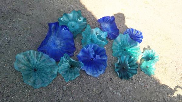 

blue murano glass plates lamp custom color and size colorful wall art lamps