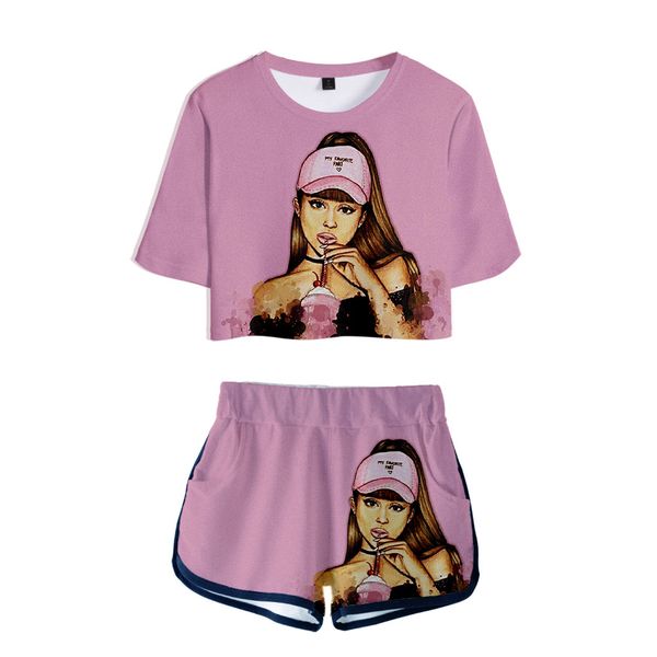 

2019 pink outfit two piece short set for women outfits 2 piece set women ropa sweatsuit summer ensemble femme, Gray