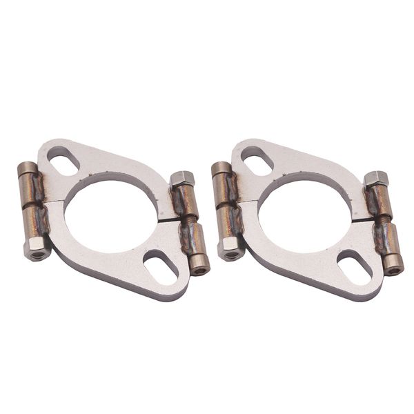 

2x 2.5in durable silver flat oval split flange repair replacement for cars auto