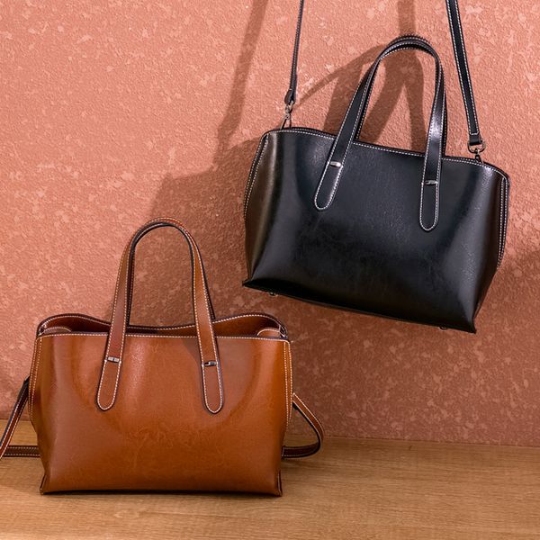 

2019 новая мода масло воск кожа женская сумка стиль воловьей кожи сумка с одним плечом косой ранец