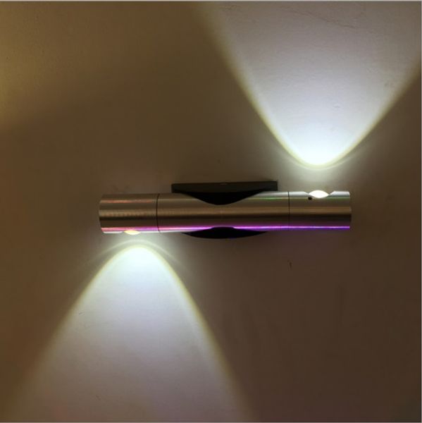 

led modern double head turn wall lamp creative aluminum 360Â° rotating bedside lamp aisle lights background wall decoration