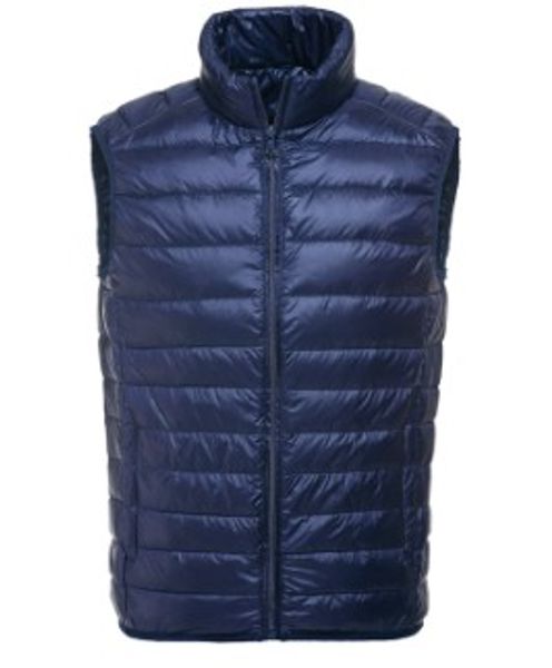 

men's white duck down vest jackets autumn winter new fashion casual stand collar warm windproof brand coat male, Black