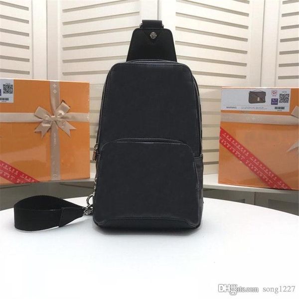 

2020 wholesale 4171 leather handbags delivery selling styles solid color plaid splicing compact and comfortable men's shoulder bags