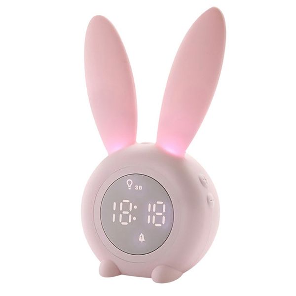 

led digital alarm clock electronic led display sound control night lamp desk clock for home decoration